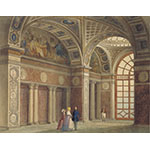 Interno della Tribuna di Galileo. Acquerello di Giuseppe Martelli (Gabinetto Disegni e Stampe degli Uffizi).