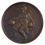 Medaglia coniata in occasione del secondo congresso degli scienziati italiani, Torino 1840.