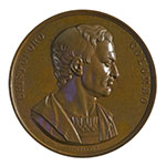 Medaglia coniata in occasione dell'ottavo congresso degli scienziati italiani, Genova 1846.