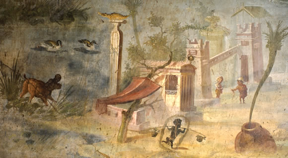 Fresco with Nilotic scene