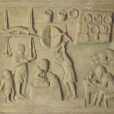 Relief of the coppersmith, Pompeii
