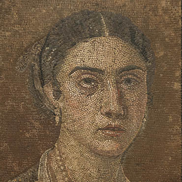 Mosaico con ritratto di donna pompeiana