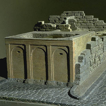 Modello del castellum aquae di Pompei, Roma, Museo della civiltà Romana