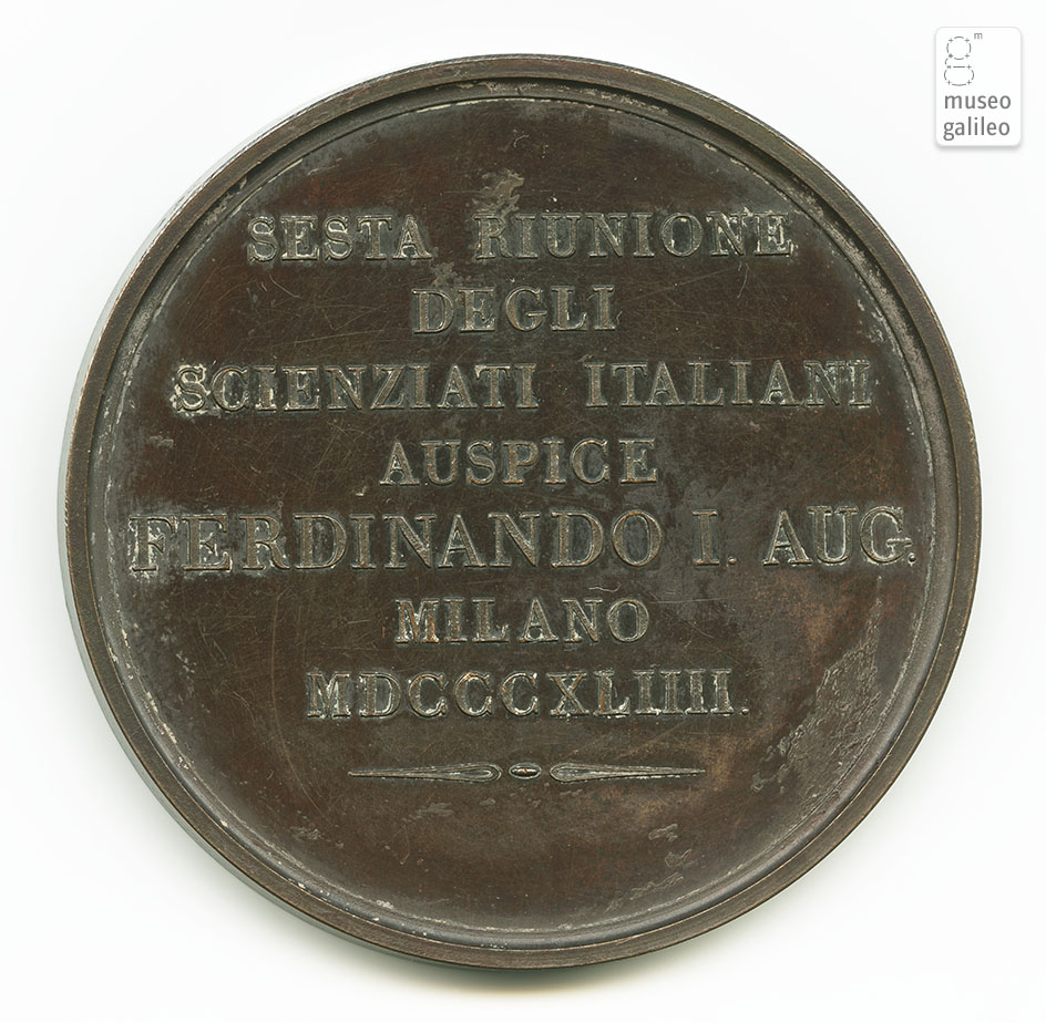 Congresso degli scienziati italiani (Milano, 1844) - rovescio