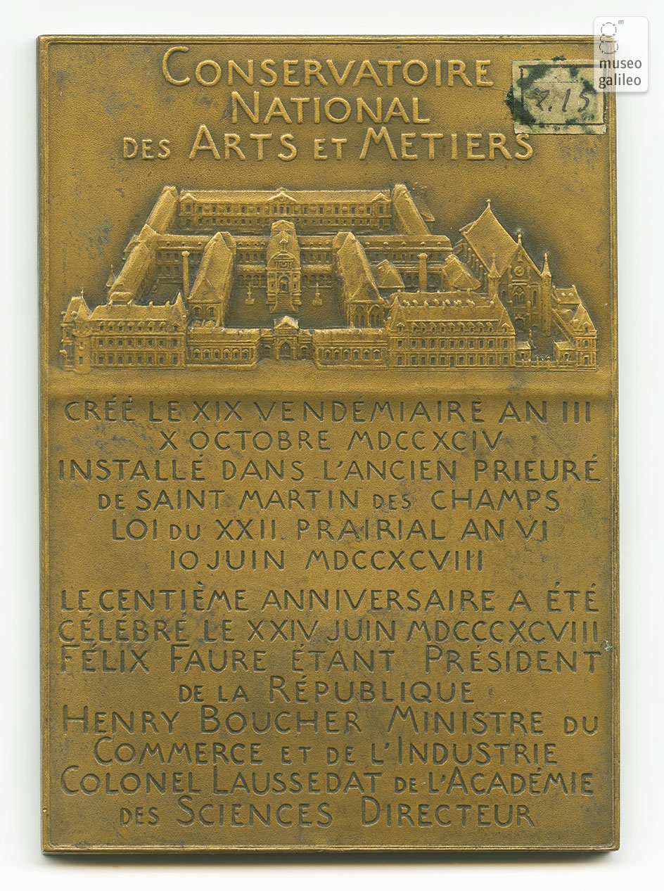Centenario Conservatoire des Arts e Metiers (Parigi, 1898) - rovescio