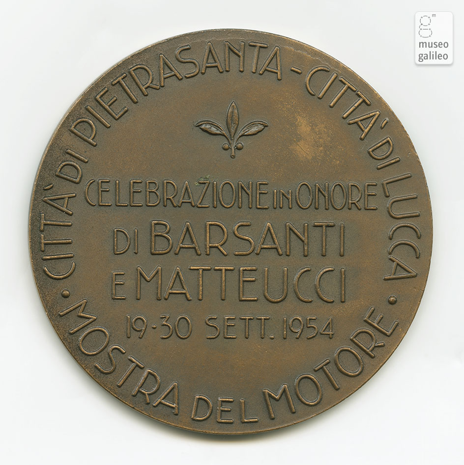 Centenario invenzione motore a scoppio Barsanti-Matteucci (Firenze, 1954) - rovescio