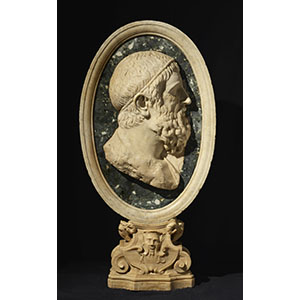 Medaglione con busto in bassorilievo di “Archimede”