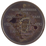 Medaglia coniata in occasione del sesto congresso degli scienziati italiani, Milano 1844.