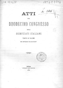 Atti del duodecimo congresso degli scienziati italiani tenuto in Palermo nel settembre del 1875