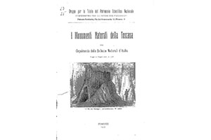 Frontespizio de I monumenti naturali della Toscana, pubblicazione curata Gruppo