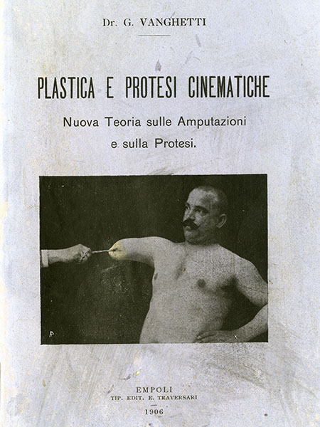 G. Vanghetti, Plastica e protesi cinematiche, Empoli, 1906. Copertina.
