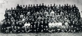 Le maestranze delle Officine Galileo nel marzo 1910
