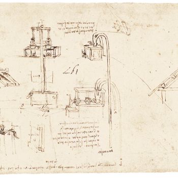Pompa azionata da un pendolo, Codice Atlantico, f. 1117 a r