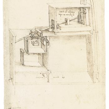 Pompa idraulica, Codice Atlantico, f. 137 r