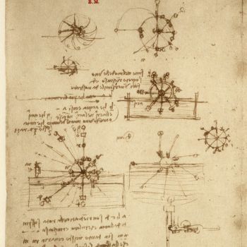Study for the design of an overbalanced wheel, Codex Arundel, f. 34 v