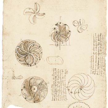 Study for the design of a perpetual wheel, Codex Atlanticus, f. 1062 r