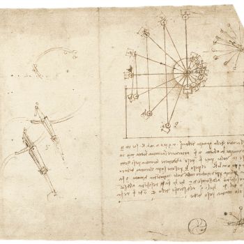 “Sophistic” overbalanced waterwheel, Codex Atlanticus, f. 282 r