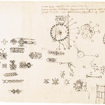 Studies for the design of a mechanical perpetual wheel, Codex Atlanticus, f. 760 r