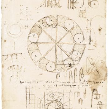 Peripherally overbalanced wheel, Codex Atlanticus, f. 778 r