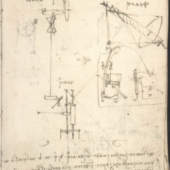 Studies on Archimedes’ screw, Codex Forster I, f. 46 r
