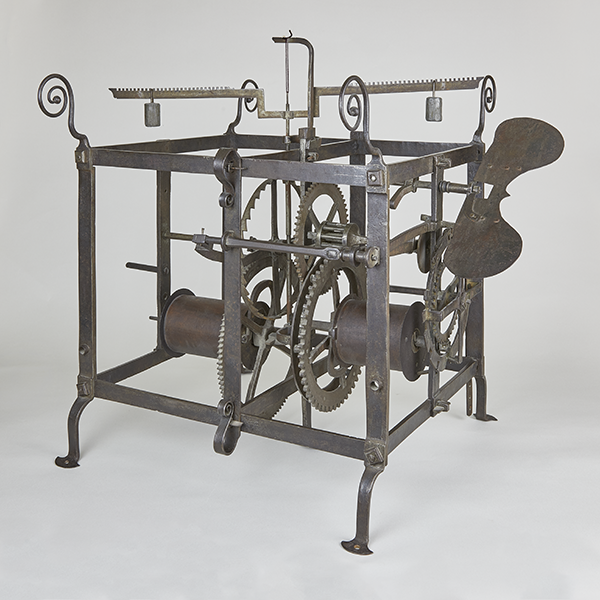 Meccanismo di orologio da campanile con scappamento a verga e foliot